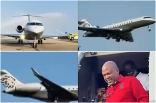 Ibrahim Mahama's new private jet touches down in Accra