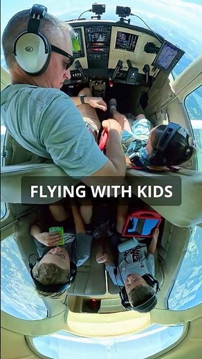 What Flying With 3 Kids Actually Sounds Like #generalaviation #cessna182 #flyingwithkids #shorts
