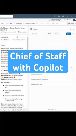 Let Outlook Copilot be your Chief of Staff #microsoft365copilot #microsoft365