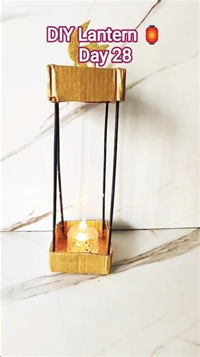 EID Decoration Idea💫l DIY Lantern From Waste Cardboard ✨#craftideas #short