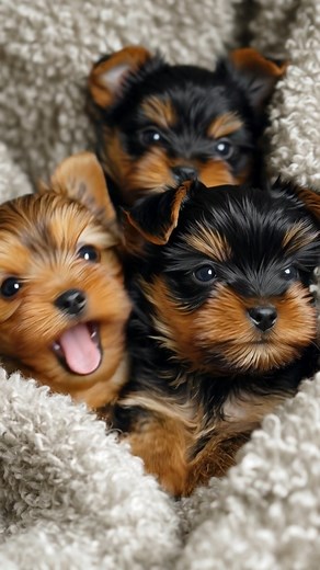 The babies are awake! 🥰🐾❤ #yorkie #yorkshireterrier #puppy #fblifestyle | We Love Yorkies