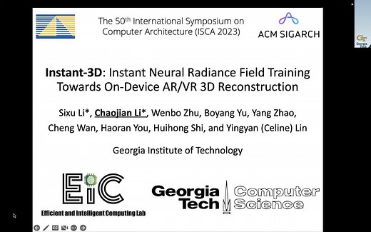 [ISCA 2023] Instant-3D：针对设备上 AR/VR 3D 重建的即时神经辐射现场训练
