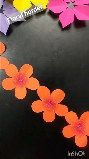 Floral border for soft board #diy #borderdesigns #shorts #youtubeshorts