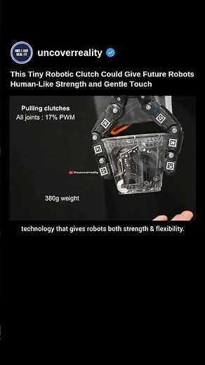 This Tiny Robotic Clutch Could Give Future Robots Human-Like Strength & Gentle Touch #robot #shorts