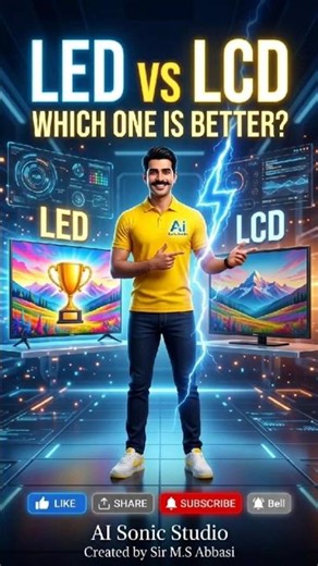 LED vs LCD Explained in 50 Seconds | Which Display is Better? 🤯 | AI Sonic Studio #shorts