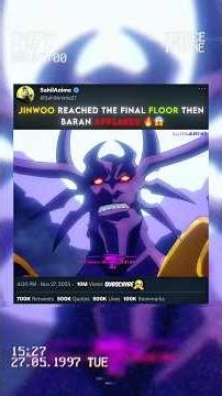 Sung Jinwoo Meets Demon King Baran | Solo Leveling 😱