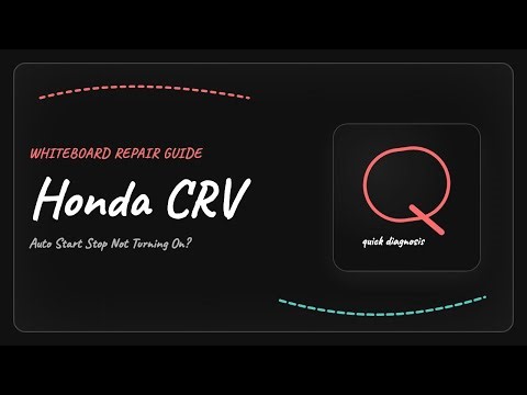Honda CRV Auto Start Stop Not Turn On? How to Reset the System