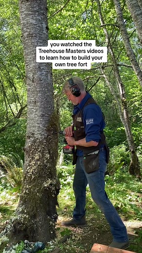we got the videos you need to learn to build your own treehouse 🏡🛠️ #treehouse #treehousemasters #treehousebuilding #treefort #diy #building #backyard #howto How to build a treehouse Building a treehouse How to build a tree fort