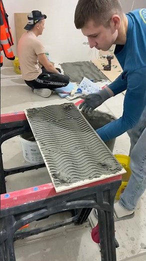 Installing Porcelain Tiles in the Kitchen 🔥 Clean, Precise & Professional! #diy #construction