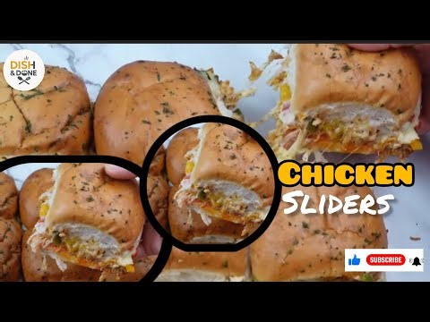 Chicken Sliders recipe | recipe by dish and done #chickensliders #viralvideo