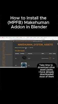 Installing mpfb (makehuman) addon for creating 3d characters in blender for free. #blender #mpfb