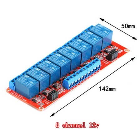 1 2 4 6 8 Channel Relay Module Board Shield with Optocouple High Low Edge Trigger for Arduino Raspberry Pi DC 5V 12V 24V - Walmart.ca