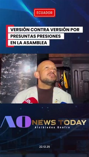 VERSIÓN CONTRA VERSIÓN POR PRESUNTAS PRESIONES EN LA ASAMBLEA El asambleísta oficialista Andrés Castillo reconoció que sí mantuvo una llamada telefónica con el exsecretario de la Asamblea Nacional, Alejandro Muñoz, pero rechazó de forma tajante haberlo amenazado o presionado para que convoque de manera acelerada a la sesión de posesión del presidente del Consejo de la Judicatura, Mario Godoy. Castillo sostuvo que no tenía la capacidad ni la intención de influir en decisiones institucionales y qu