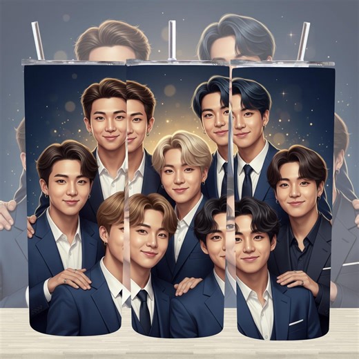 K-pop BTS Boys Tumbler Wrap PNG | 20oz Skinny Sublimation Design | Music Artist Inspired | Digital Download Gift - Etsy