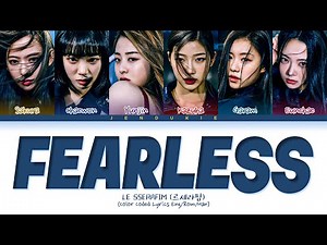 LE SSERAFIM FEARLESS Lyrics (Color Coded Lyrics)