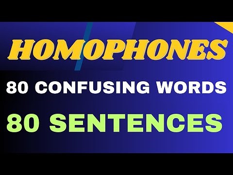 Homophones : 80 confusing words with Sentences | Vocabulary | Useful for Spoken and Written English