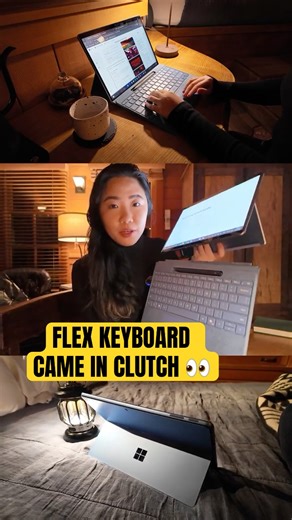 Is this a hot take? Flex keyboard = worth it 🤯 #surfacepro11 #gradschooltips