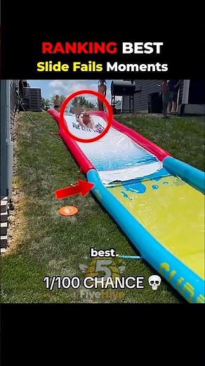 This Water Slide Fails Are BRUTAL 😬 #shorts #viral #fails #top5