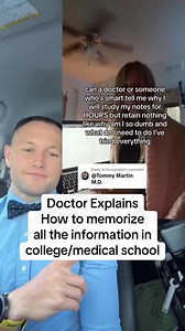 Replying to @Fernieindat @kenny 🎀🧸🫶🏻 ive got you! Here are some tips on how to study and how to memorize a large volume of information! #study #college #university #premed #studytips #medicalstudent #medicalschool | Dr. Tommy Martin