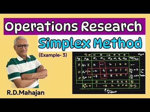 ✨️Solve L.P.P by Simplex Method (Example-3)