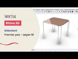 Rhino 3D : Leçon 10 - Premiers Pas