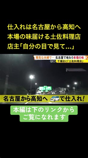名古屋市千種区に、高知の本場の味を届ける土佐料理店「TOSAYA（とさや）」があります。名物のカツオのたたきをはじめ、店主が自ら高知へ足を運び、旬の食材を仕入れています。夫婦の温かな人柄と本場の味わいが、地元の人々を惹きつけています。 2025年10月2日放送 #ニュースONE #TikTokでニュース