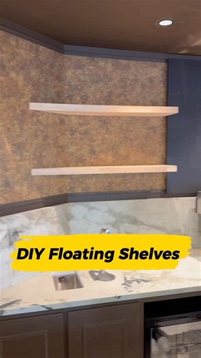 DIY Floating Shelves 💪 #diy#carpentry#dewalt#uk#carpenter#construction#shorts#homeimprovement