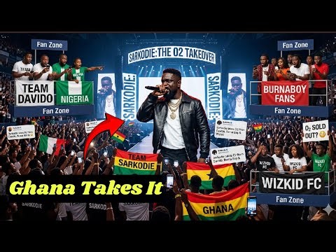 Sarkodie Takes O2 Arena from Davido, Burna Boy & Wizkid Fans Are Talking 😳