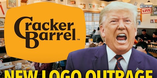 MAGA MELTDOWN Over New Cracker Barrel Logo