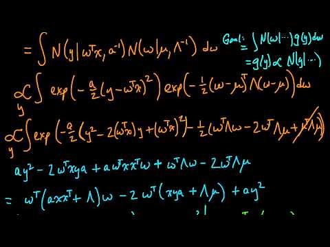 (ML 10.5) Predictive distribution for linear regression (part 2)