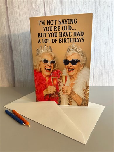 Funny Old Birthday Card - Etsy