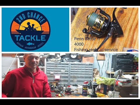 Penn Battle III 4000 spin fishing reel how to take apart and service