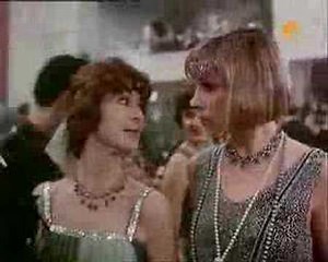 flapper smoking with holder