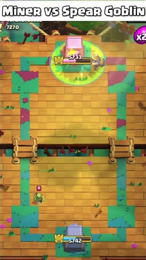 Miner vs Spear Goblin 🏁💰 #clashroyale