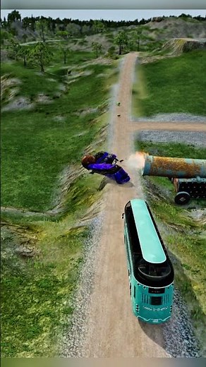 3 Buses vs Giant Hammer 🔥 The Winner Makes No Sense… #shorts