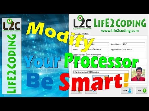 How to Change System Information on Windows 10, 8, 7 using Life2coding PC Info Changer