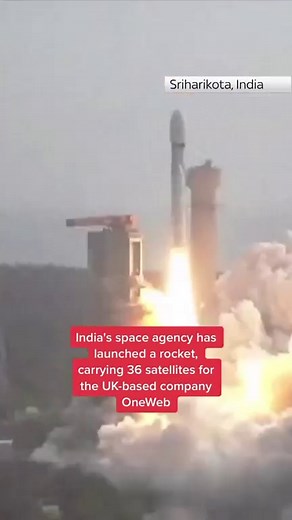 91K views · 134 reactions | India’s space agency has launched a rocket carrying 36 satellites for the UK-based company OneWeb. The rocket launched the final batch of satellites needed to provide global broadband coverage  link in bio to read more #satellite #OneWeb #space #Internet #India #rocket | Sky News | Facebook