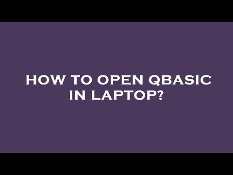 How to open qbasic in laptop?
