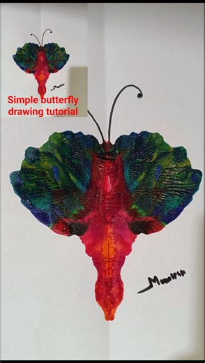 simple butterfly drawing tutorial#tutorial #butterfly #tut
