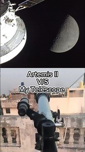 NASA Artemis II vs My Telescope | Moon, Craters
