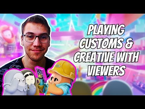 Fall Guys Live - 🔴Playing Creative Maps & Customs With Viewers!!!