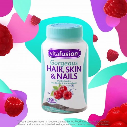 Feel gorgeous with this delicious little beauty secret: vitafusion Gorgeous Hair, Skin & Nails Gummy Vitamins. | Vitafusion Gummy Vitamins