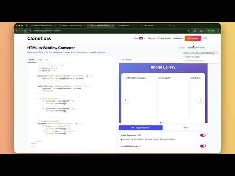 AI HTML to Webflow with Cloneflow