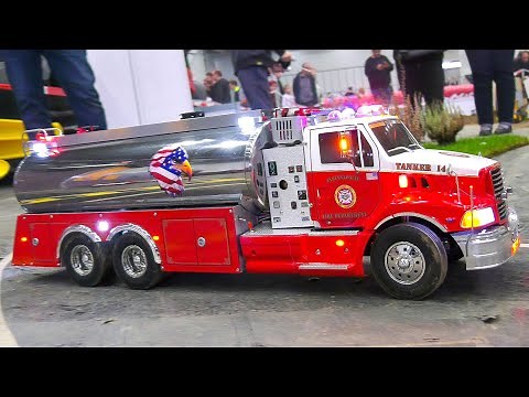 MEGA RC MODEL FIRE TRUCKS!! RC FIRE RESCUE TRUCK COLLECTION, FIRE FIGHTERS IN RESCUE OPERATION