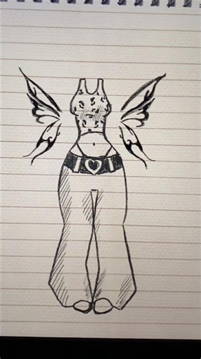 New tutorial! App: #Skribly #howtodraw #y2k #y2kaesthetic #sketch
