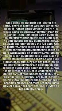 Stop Using os.path — Use pathlib Instead