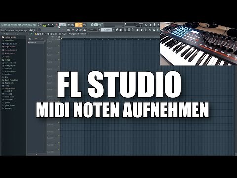 FL Studio 20 MIDI notes recording with a keyboard