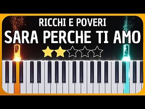 Sarà Perché Ti Amo - Ricchi e Poveri - Easy Piano Tutorial + Sheet Music