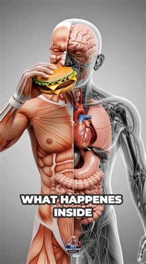 What happens inside your body when you eat burger #humanbody #burger #anatomy