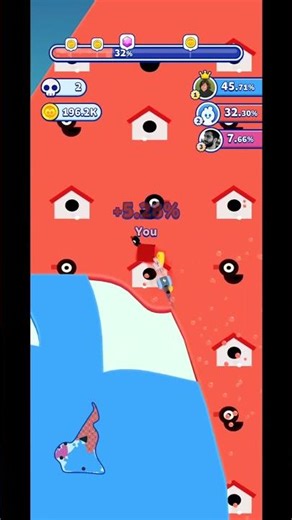 Paper.io 2 Shorts - 100% Map Control - Paper io - Paper io 2 Gameplay Walkthrough #shorts #25